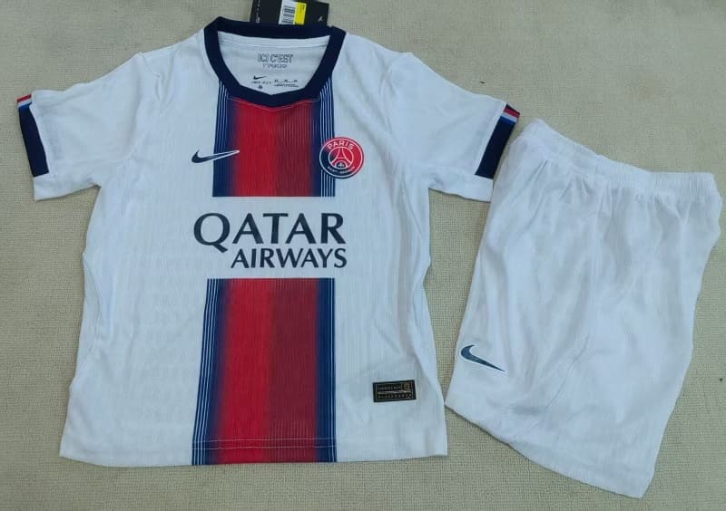 26/27 Paris St Germain Away Kids Soccer Jersey And Shorts (Player) Leaked