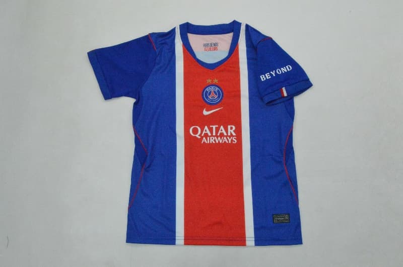 26/27 Paris St Germain Home Kids Soccer Jersey And Shorts 2Stars (Leaked)