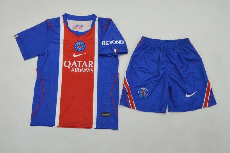 26/27 Paris St Germain Home Kids Soccer Jersey And Shorts (Leaked)