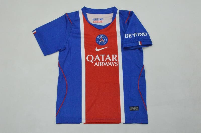 26/27 Paris St Germain Home Kids Soccer Jersey And Shorts (Leaked)