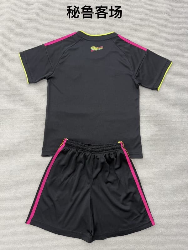 2026 Peru Away Kids Soccer Jersey And Shorts