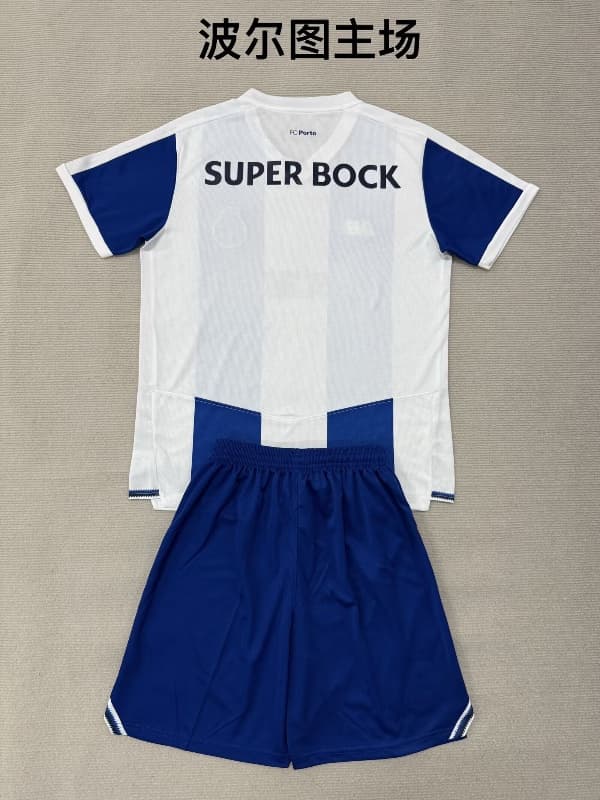 26/27 Porto Home Kids Soccer Jersey And Shorts