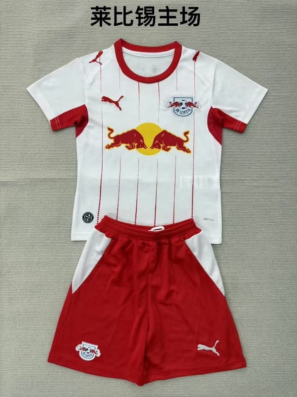 26/27 RB Leipzig Home Kids Soccer Jersey And Shorts