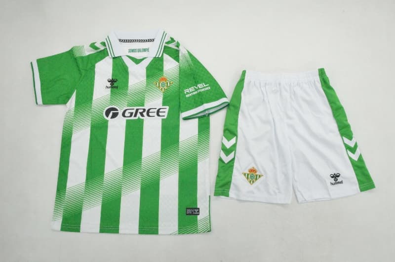 26/27 Real Betis Home Kids Soccer Jersey And Shorts