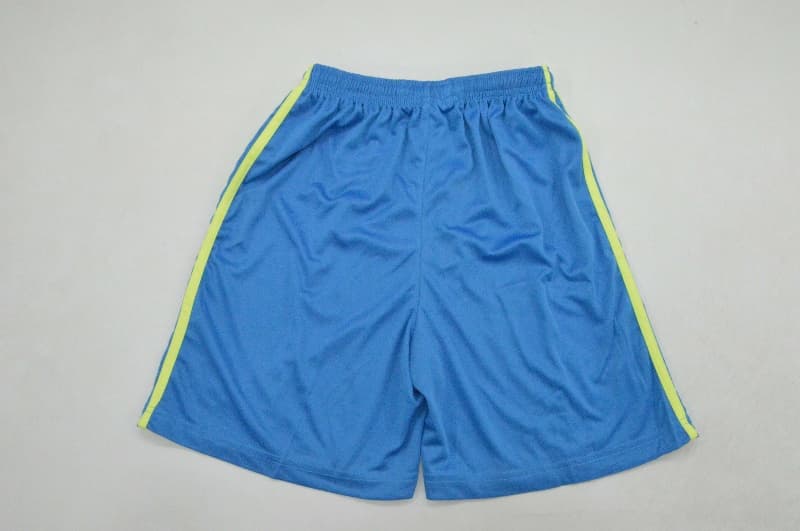 26/27 Real Madrid Goalkeeper Blue Kids Soccer Jersey And Shorts