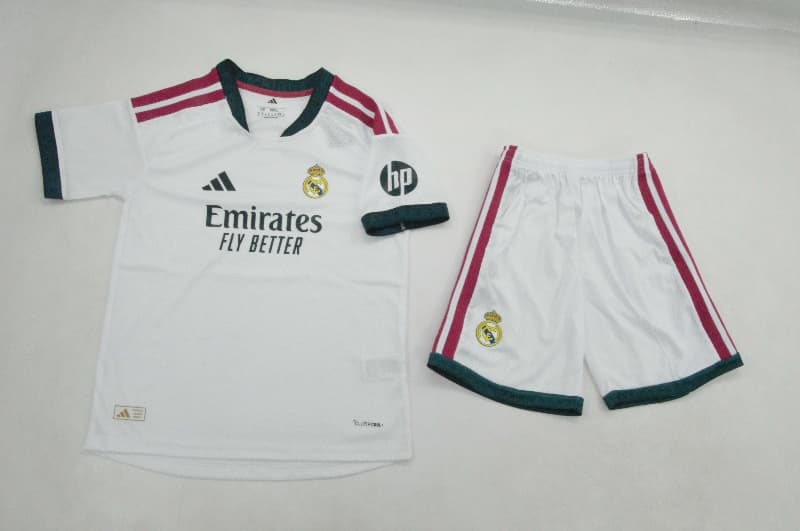 26/27 Real Madrid Home Kids Soccer Jersey And Shorts (Player) Leaked