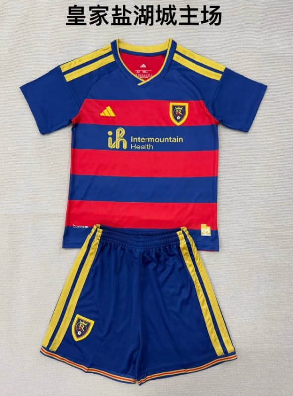 2026 Real Salt Lake Home Kids Soccer Jersey And Shorts