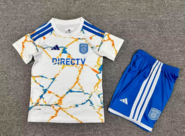 2026 San Diego Away Kids Soccer Jersey And Shorts