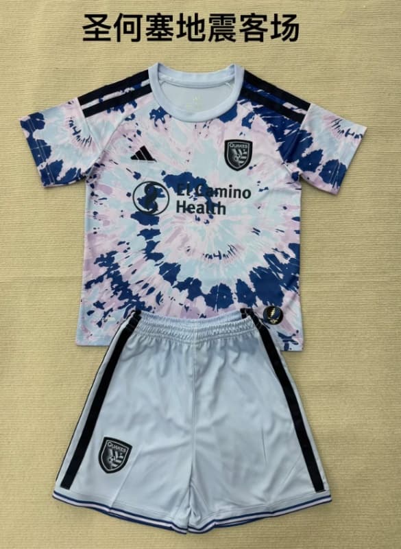 2026 San Jose Earthquakes Away Kids Soccer Jersey And Shorts
