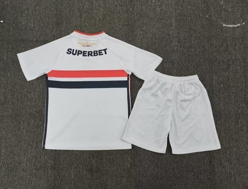 2026 Sao Paulo Home Kids Soccer Jersey And Shorts