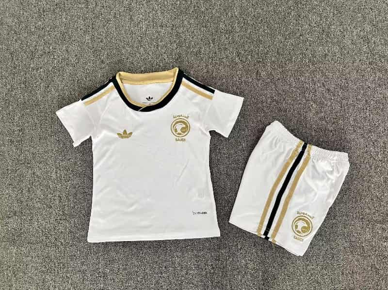 2026 Saudi Arabia World Cup Away Kids Soccer Jersey And Shorts