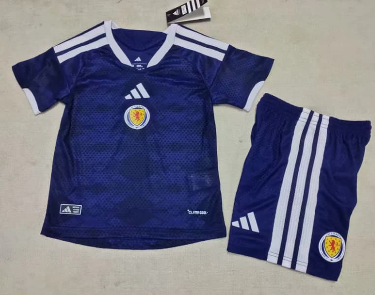 2026 Scotland Home Kids Soccer Jersey And Shorts (Player)
