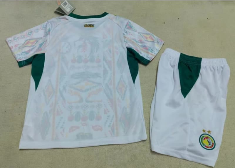 2026 Senegal World Cup Home Kids Soccer Jersey And Shorts