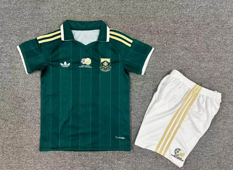2026 South Africa Away Kids Soccer Jersey And Shorts