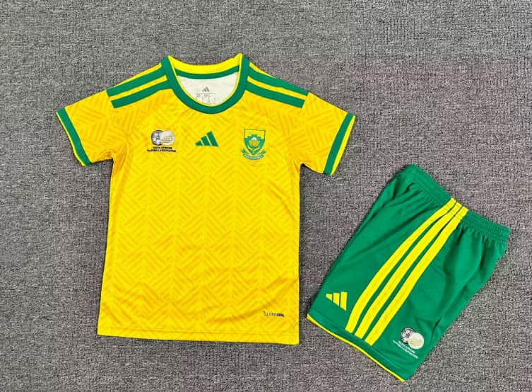 2026 South Africa Home Kids Soccer Jersey And Shorts