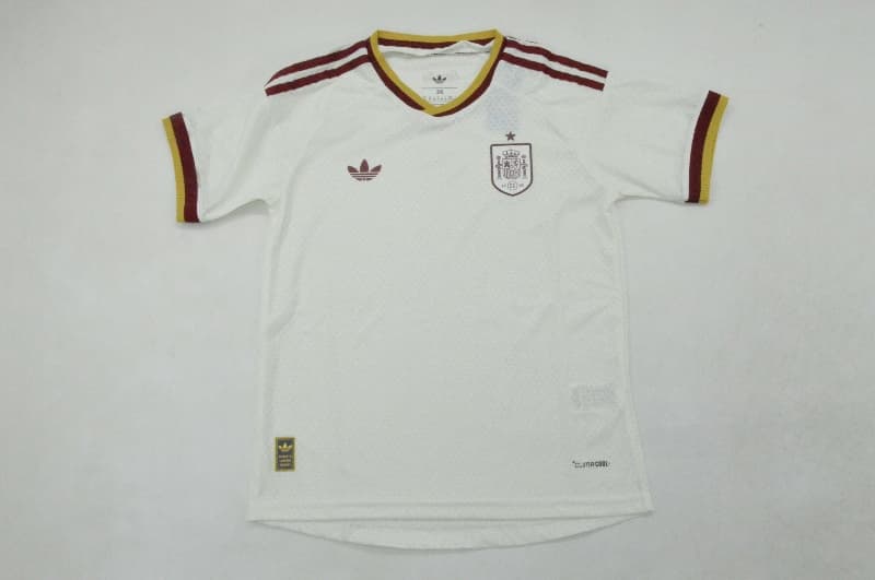 2026 Spain World Cup Away Kids Soccer Jersey And Shorts (Player)