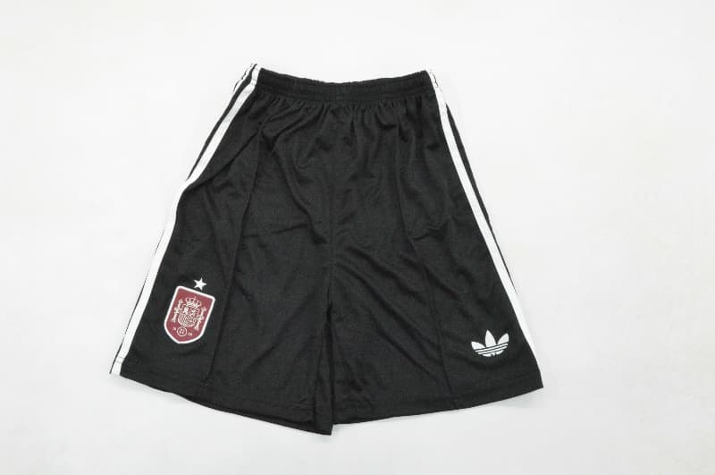 2026 Spain Goalkeeper Red Kids Soccer Jersey And Shorts