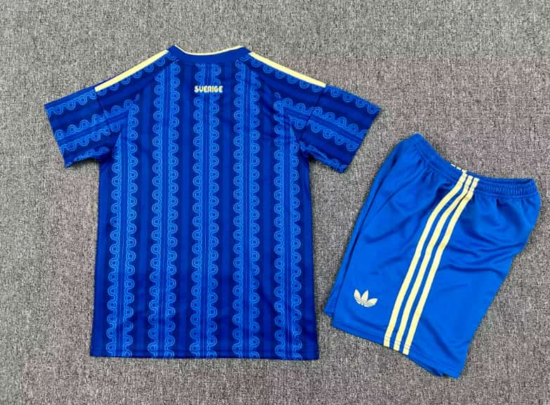 2026 Sweden Away Kids Soccer Jersey And Shorts