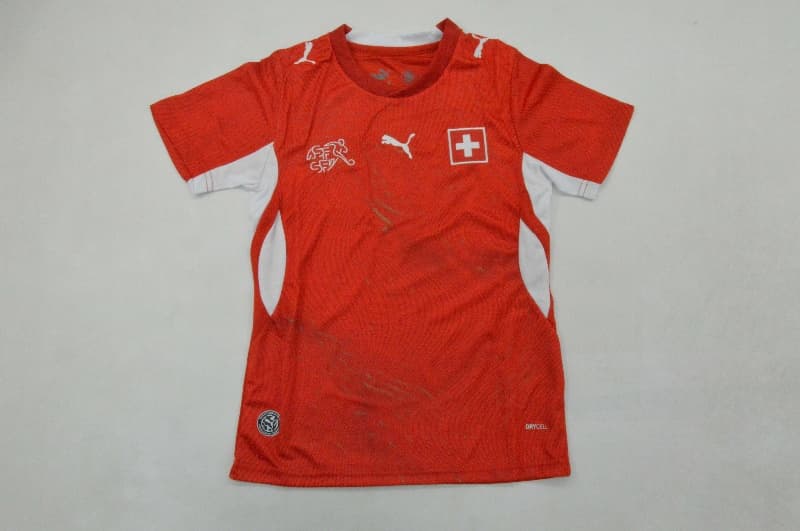 2026 Switzerland World Cup Home Kids Soccer Jersey And Shorts