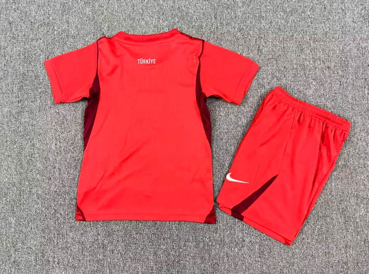 2026 Turkey Away Kids Soccer Jersey And Shorts