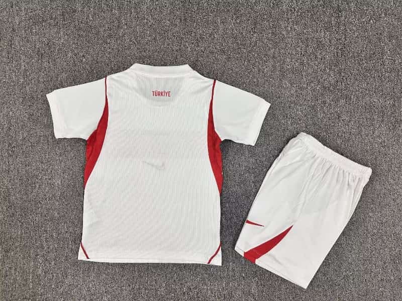 2026 Turkey Home Kids Soccer Jersey And Shorts