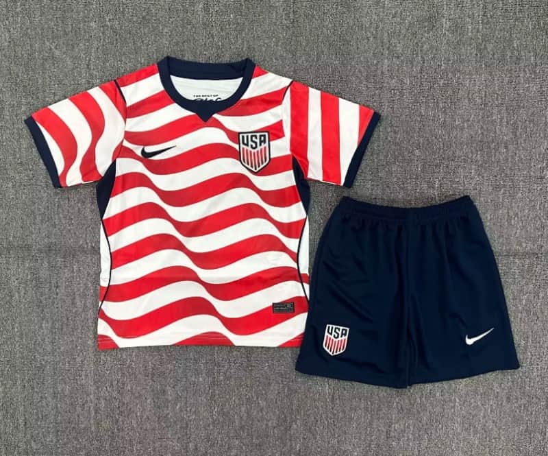 2026 USA Home Kids Soccer Jersey And Shorts