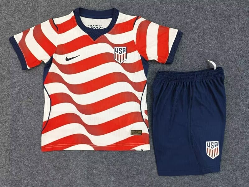 2026 USA World Cup Home Kids Soccer Jersey And Shorts (Player)