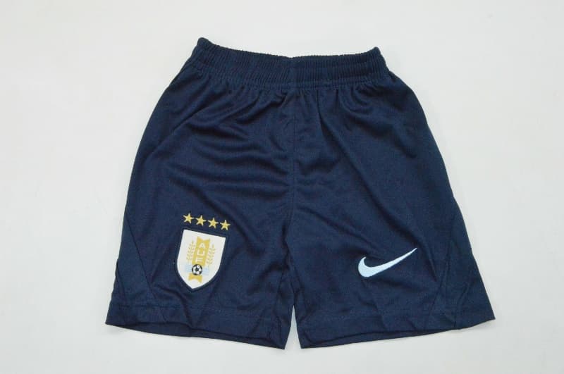 2026 Uruguay World Cup Home Kids Soccer Jersey And Shorts