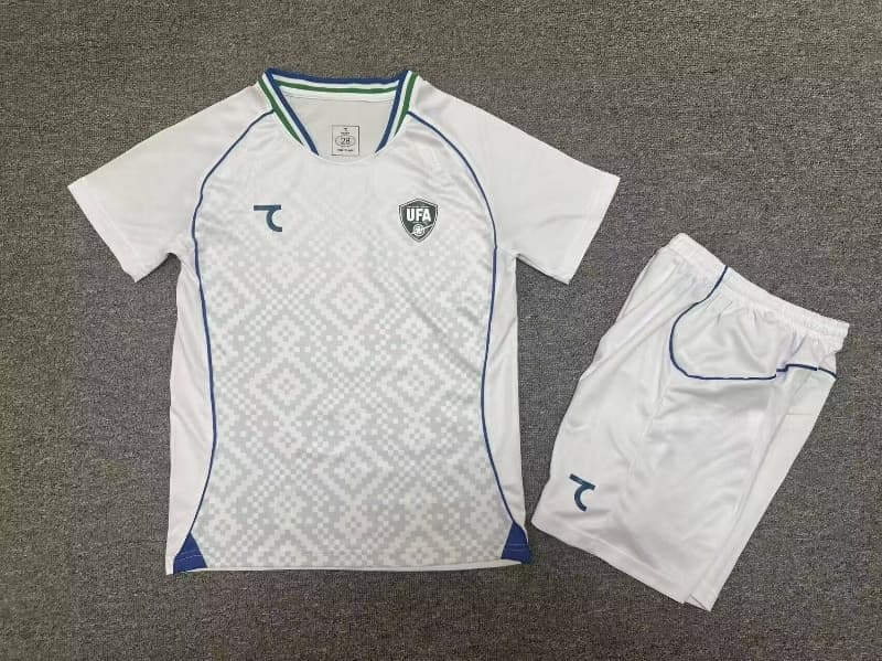 2026 Uzbekistan Away Kids Soccer Jersey And Shorts