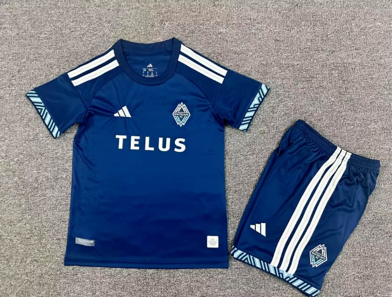 2026 Vancouver Whitecaps Away Kids Soccer Jersey And Shorts