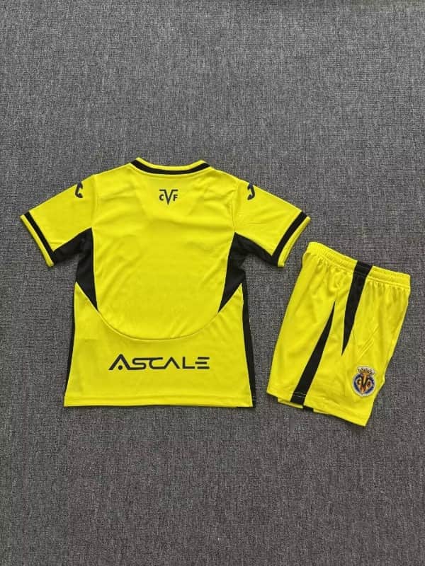 26/27 Villarreal Home Kids Soccer Jersey And Shorts