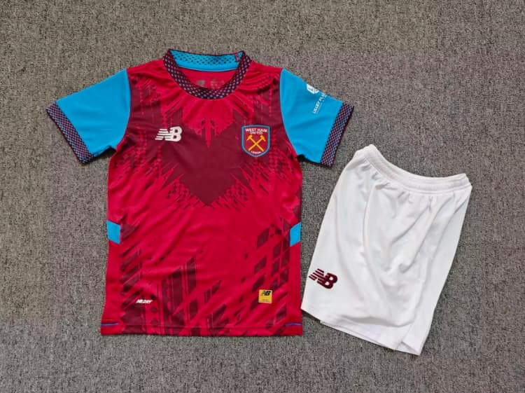 26/27 West Ham Home Kids Soccer Jersey And Shorts 26/27 West Ham Home Kids Soccer Jersey And Shorts
