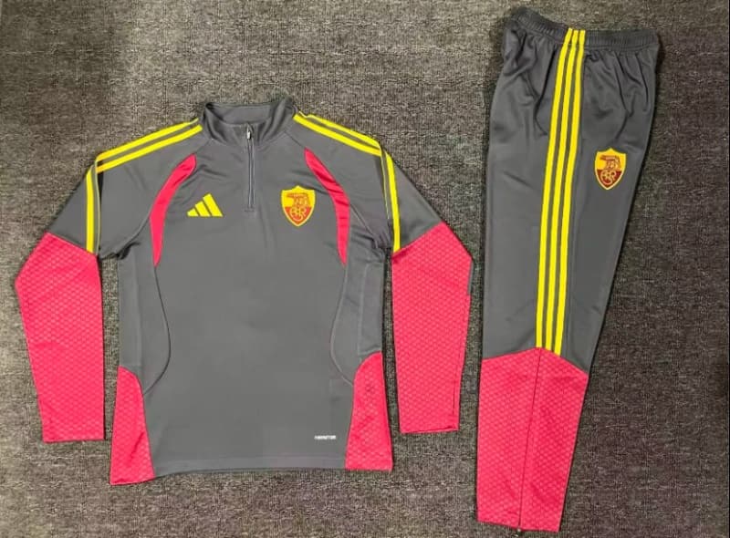 Thailand Quality(AAA) 26/27 AS Roma Grey Soccer Tracksuit Thailand Quality(AAA) 26/27 AS Roma Grey Soccer Tracksuit
