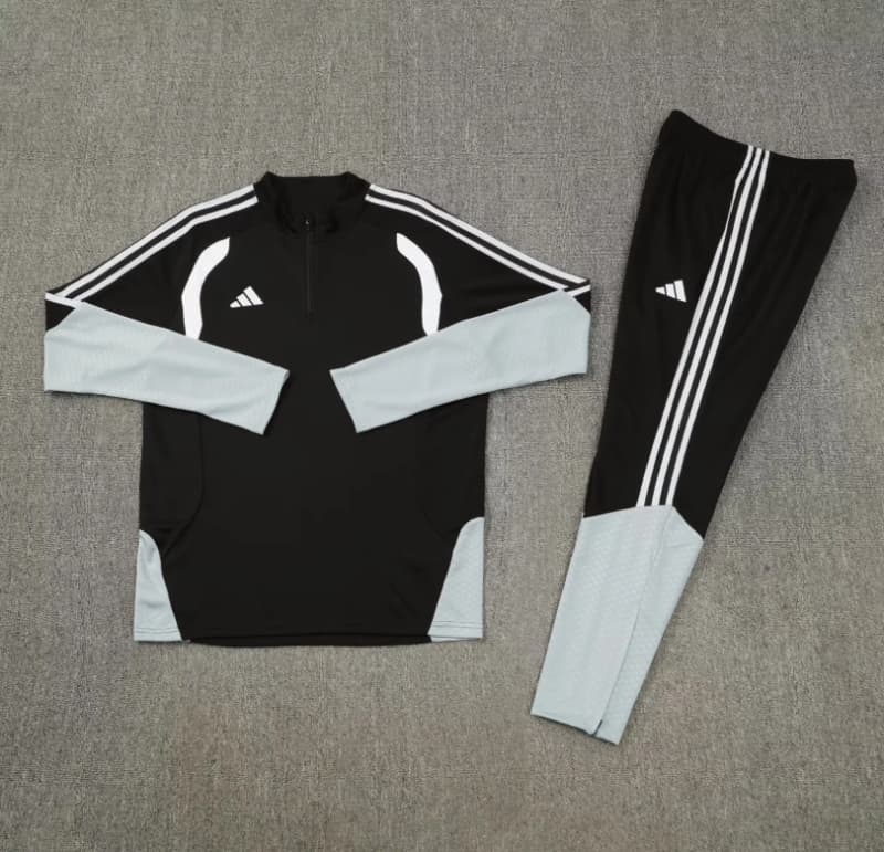 Thailand Quality(AAA) 2026 Adidas Black Soccer Tracksuit