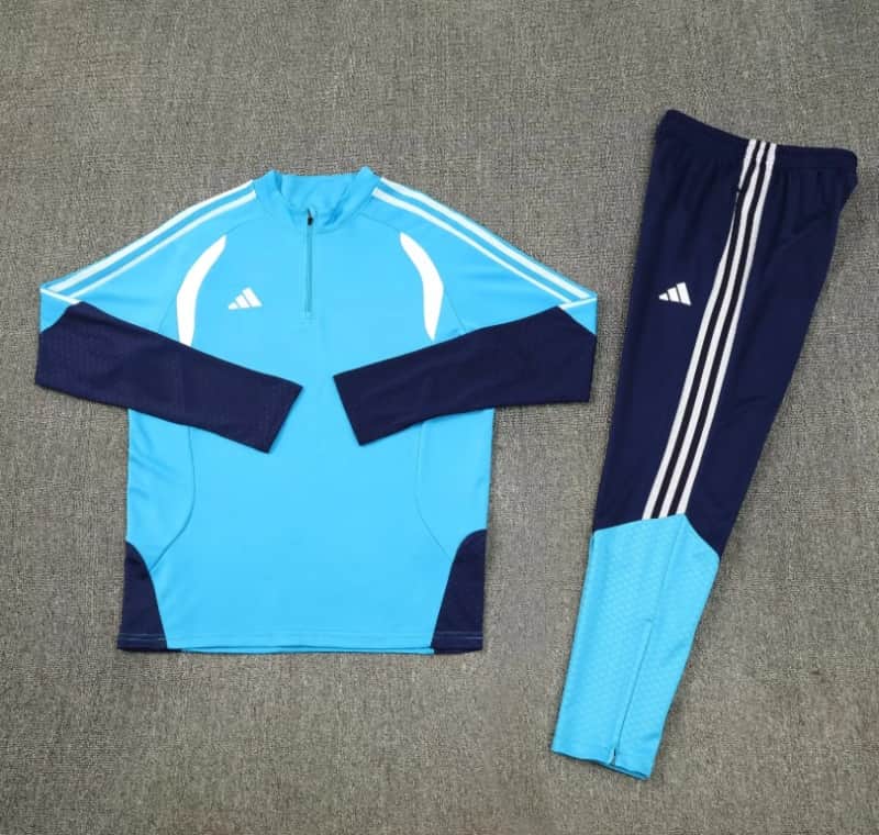Thailand Quality(AAA) 2026 Adidas Blue Soccer Tracksuit