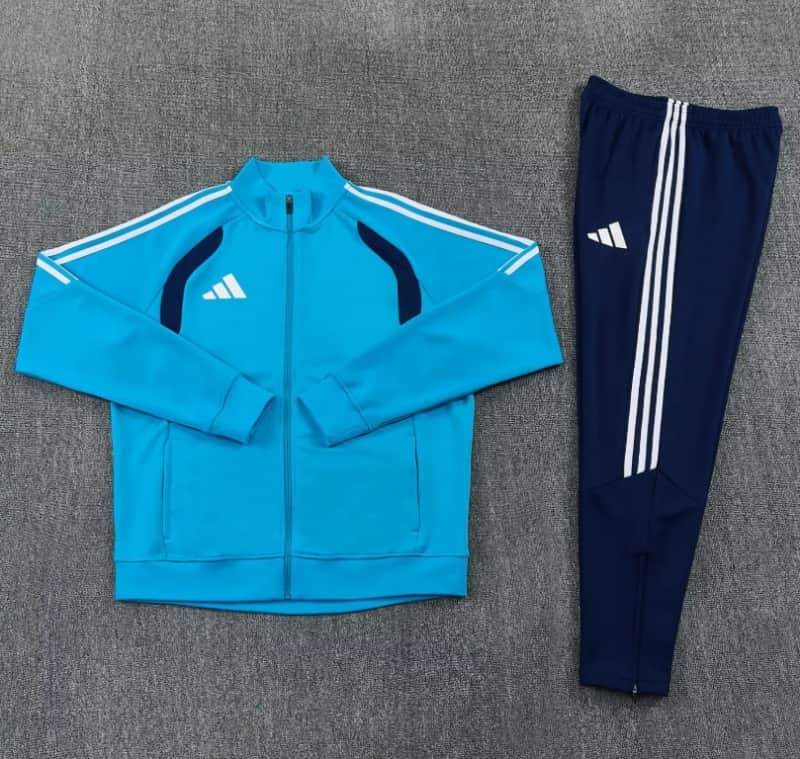 Thailand Quality(AAA) 2026 Adidas Blue Soccer Tracksuit 02
