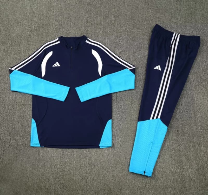 Thailand Quality(AAA) 2026 Adidas Dark Blue Soccer Tracksuit