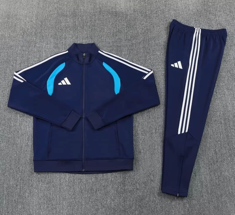 Thailand Quality(AAA) 2026 Adidas Dark Blue Soccer Tracksuit 02