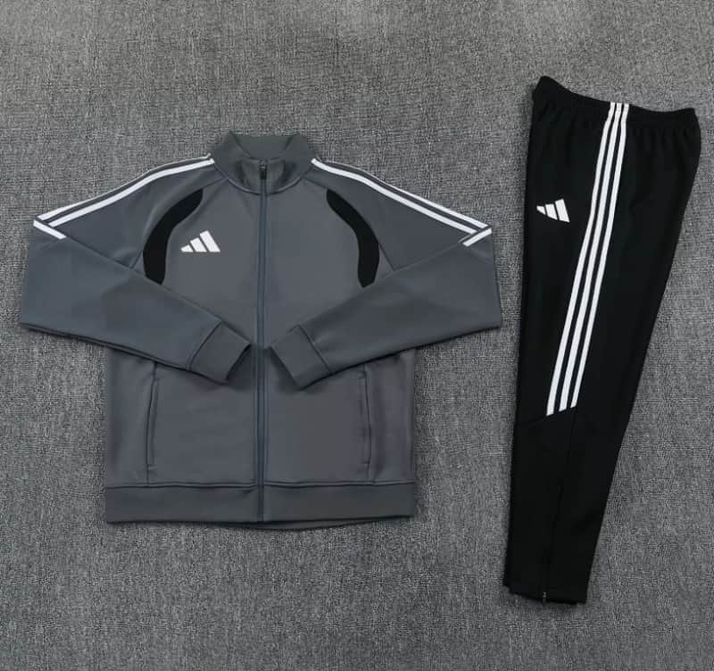 Thailand Quality(AAA) 2026 Adidas Grey Soccer Tracksuit