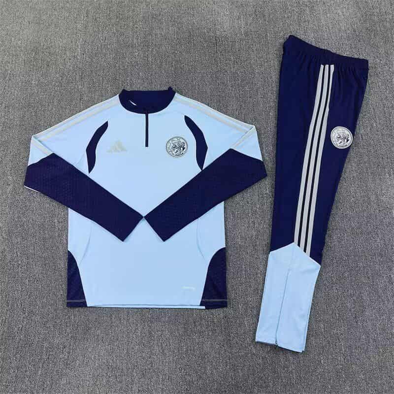 Thailand Quality(AAA) 26/27 Ajax Light Blue Soccer Tracksuit