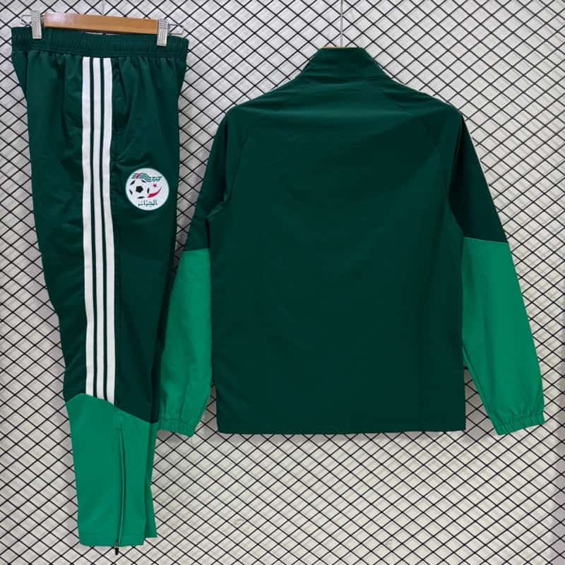 Thailand Quality(AAA) 2026 Algeria Green Soccer Tracksuit 05