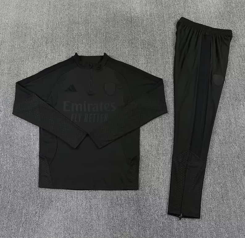 Thailand Quality(AAA) 26/27 Arsenal Black Soccer Tracksuit 02