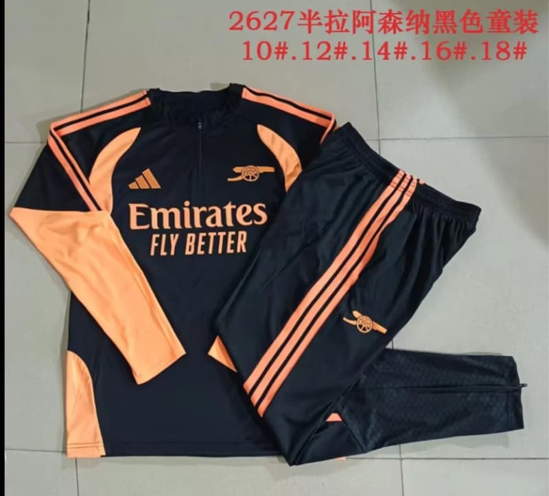 Kids - Thailand Quality(AAA) 26/27 Arsenal Black Soccer Tracksuit 02 Kids - Thailand Quality(AAA) 26/27 Arsenal Black Soccer Tracksuit 02