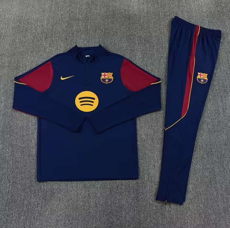 Thailand Quality(AAA) 26/27 Barcelona Dark Blue Soccer Tracksuit Thailand Quality(AAA) 26/27 Barcelona Dark Blue Soccer Tracksuit