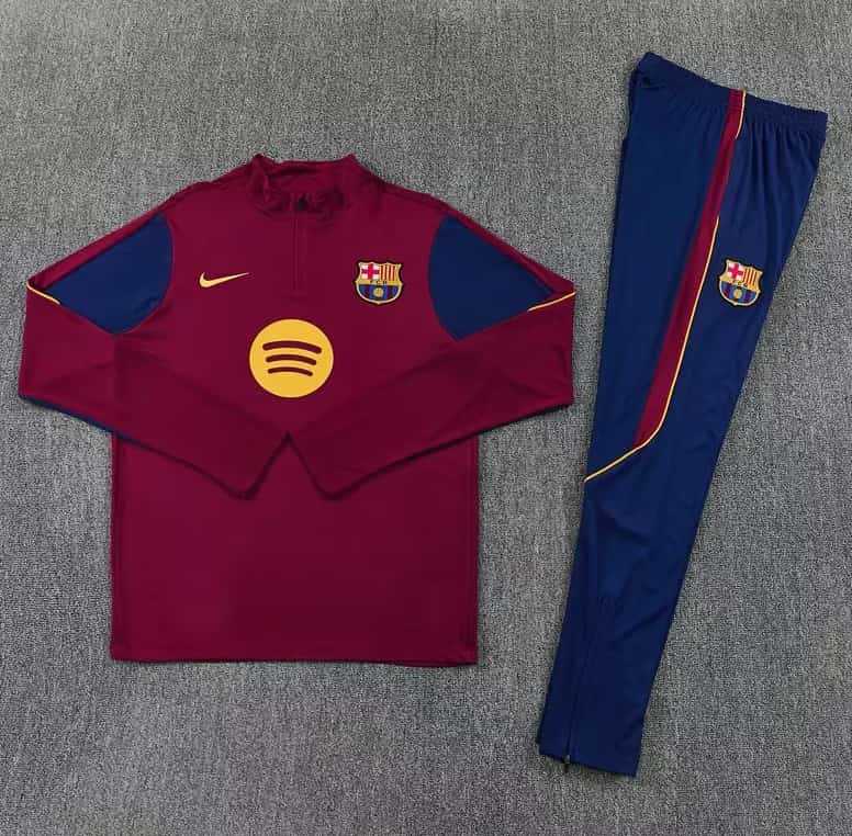 Thailand Quality(AAA) 26/27 Barcelona Red Soccer Tracksuit