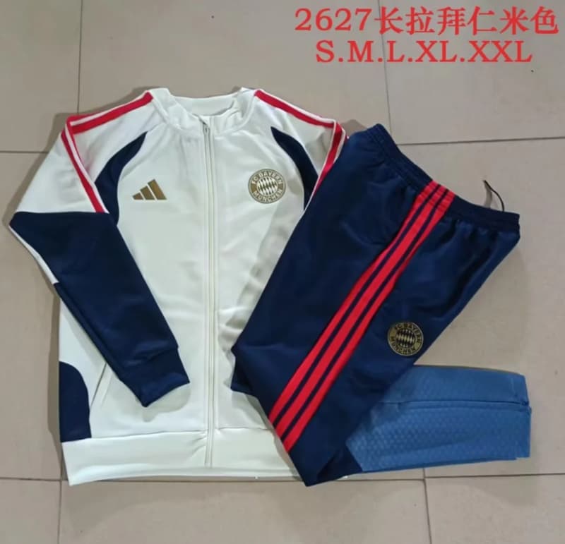 Thailand Quality(AAA) 26/27 Bayern Munich Light Yellow Soccer Tracksuit 02 Thailand Quality(AAA) 26/27 Bayern Munich Light Yellow Soccer Tracksuit 02