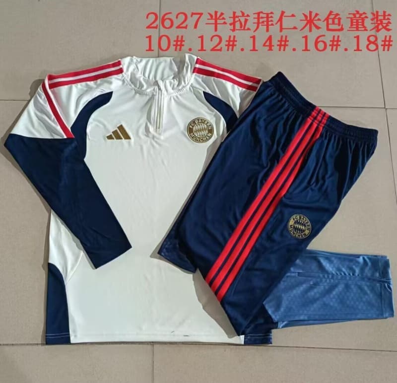 Kids - Thailand Quality(AAA) 26/27 Bayern Munich Light Yellow Soccer Tracksuit Kids - Thailand Quality(AAA) 26/27 Bayern Munich Light Yellow Soccer Tracksuit