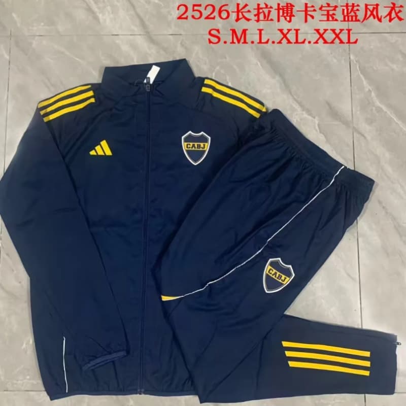 Thailand Quality(AAA) 2026 Boca Juniors Dark Blue Soccer Tracksuit