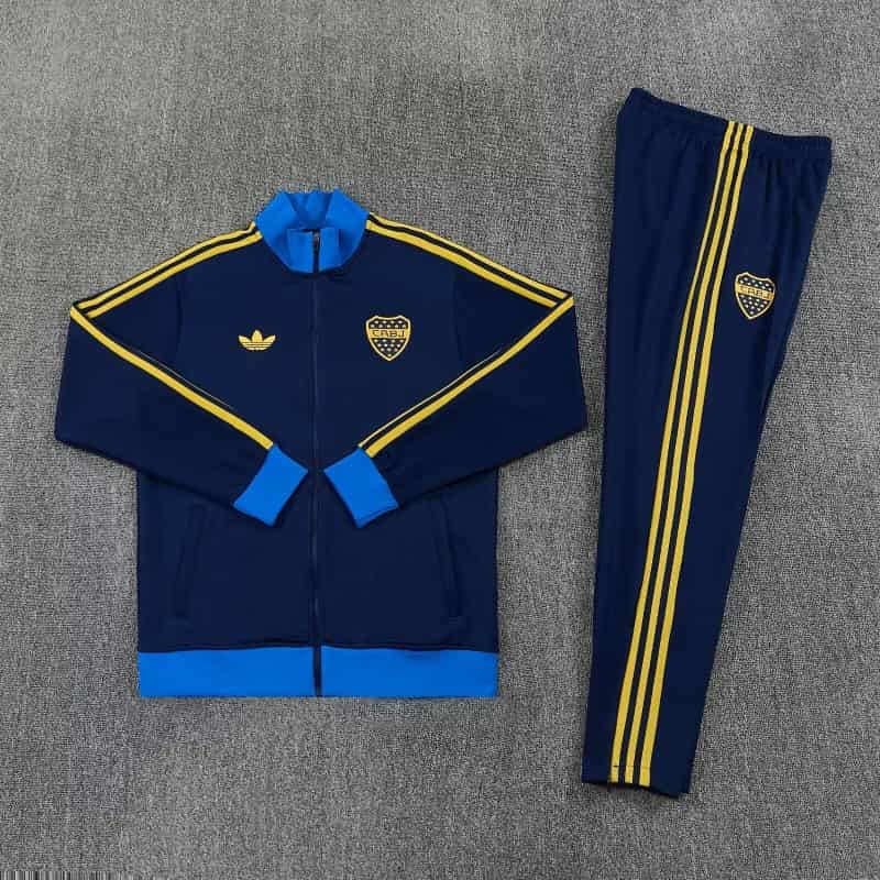 Thailand Quality(AAA) 2026 Boca Juniors Dark Blue Soccer Tracksuit 02 Thailand Quality(AAA) 2026 Boca Juniors Dark Blue Soccer Tracksuit 02