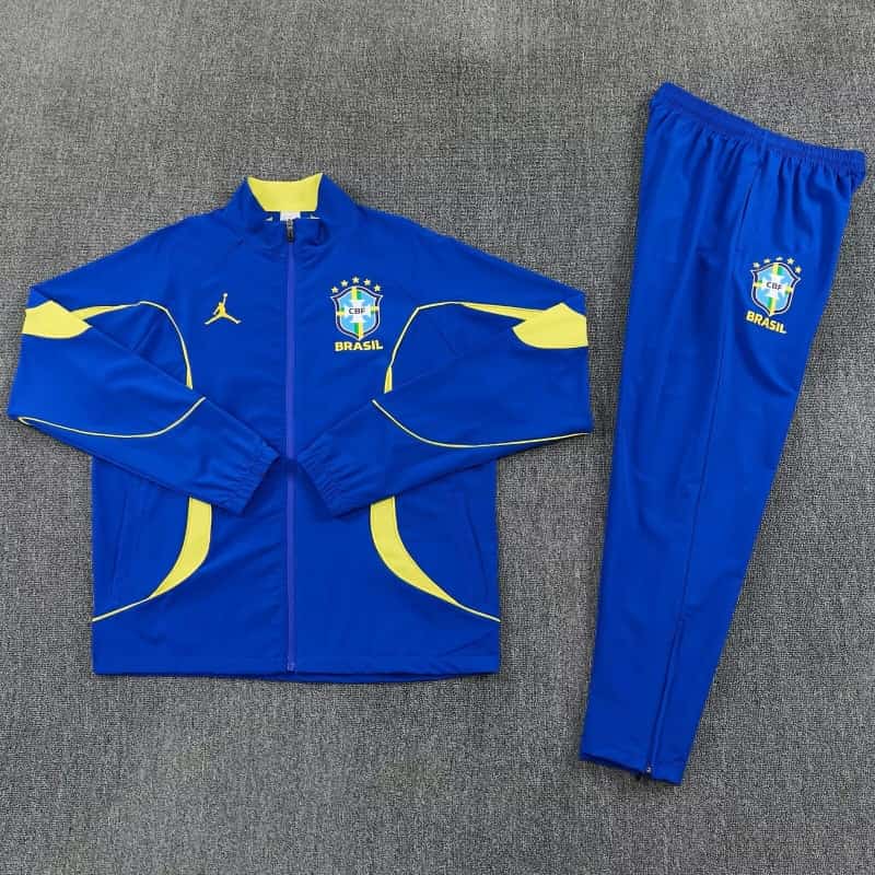 Thailand Quality(AAA) 2026 Brazil Blue Soccer Tracksuit 03 Thailand Quality(AAA) 2026 Brazil Blue Soccer Tracksuit 03